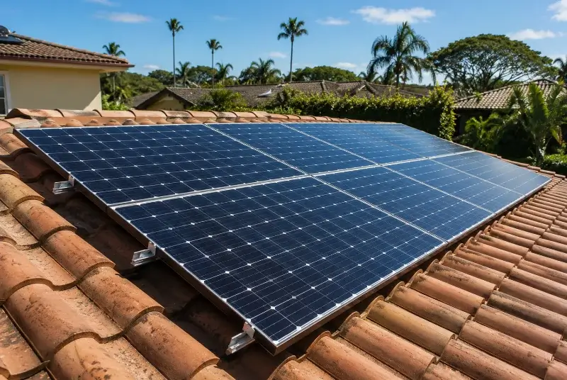 Installation de panneaux solaires à Chambon